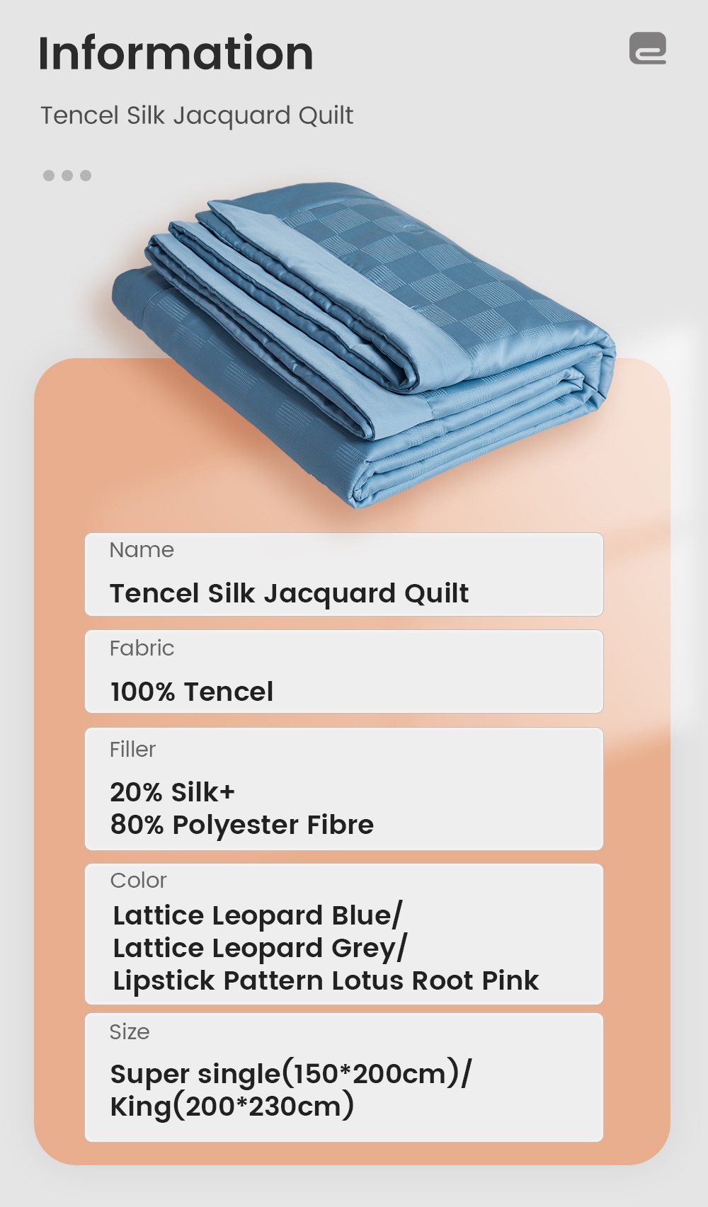 100_ Tencel Fabric Summer Quilt-8